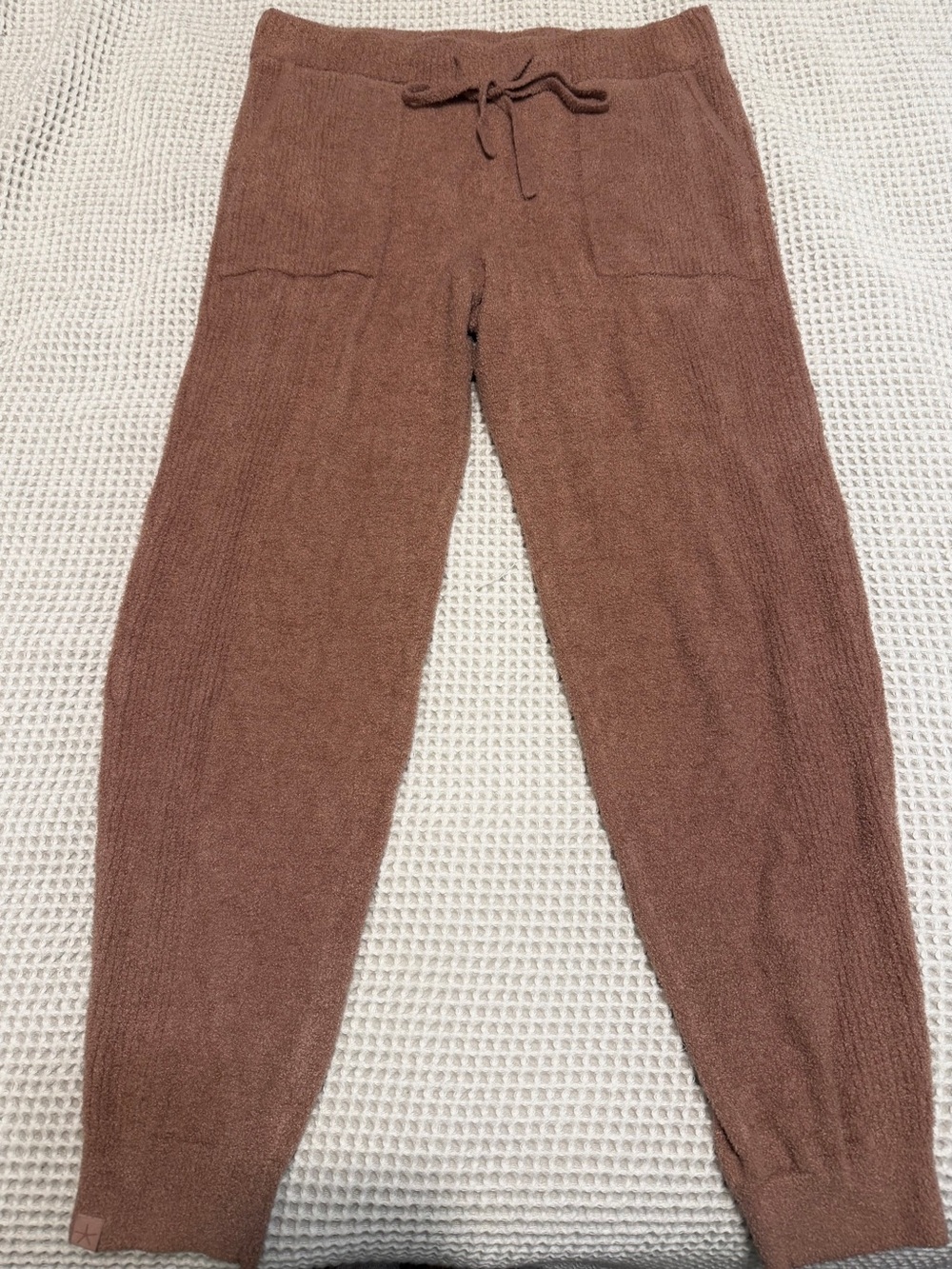 Barefoot Dreams CozyChic Lite Rib Blocked Pants 🤎 | Medium | Tierra | EUC - Picture 2 of 14